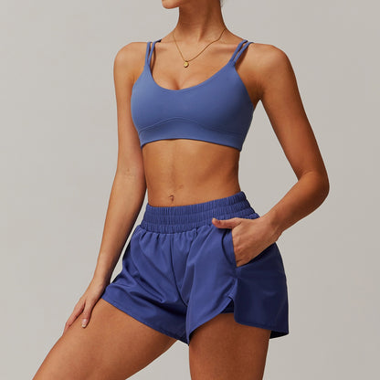 Quick-Dry Women's Cross-Back Yoga Workout Set
