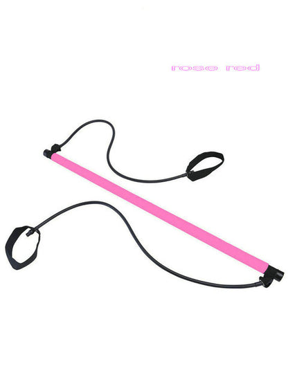 Pilates Fitness Stick with Resistance Bands for Yoga