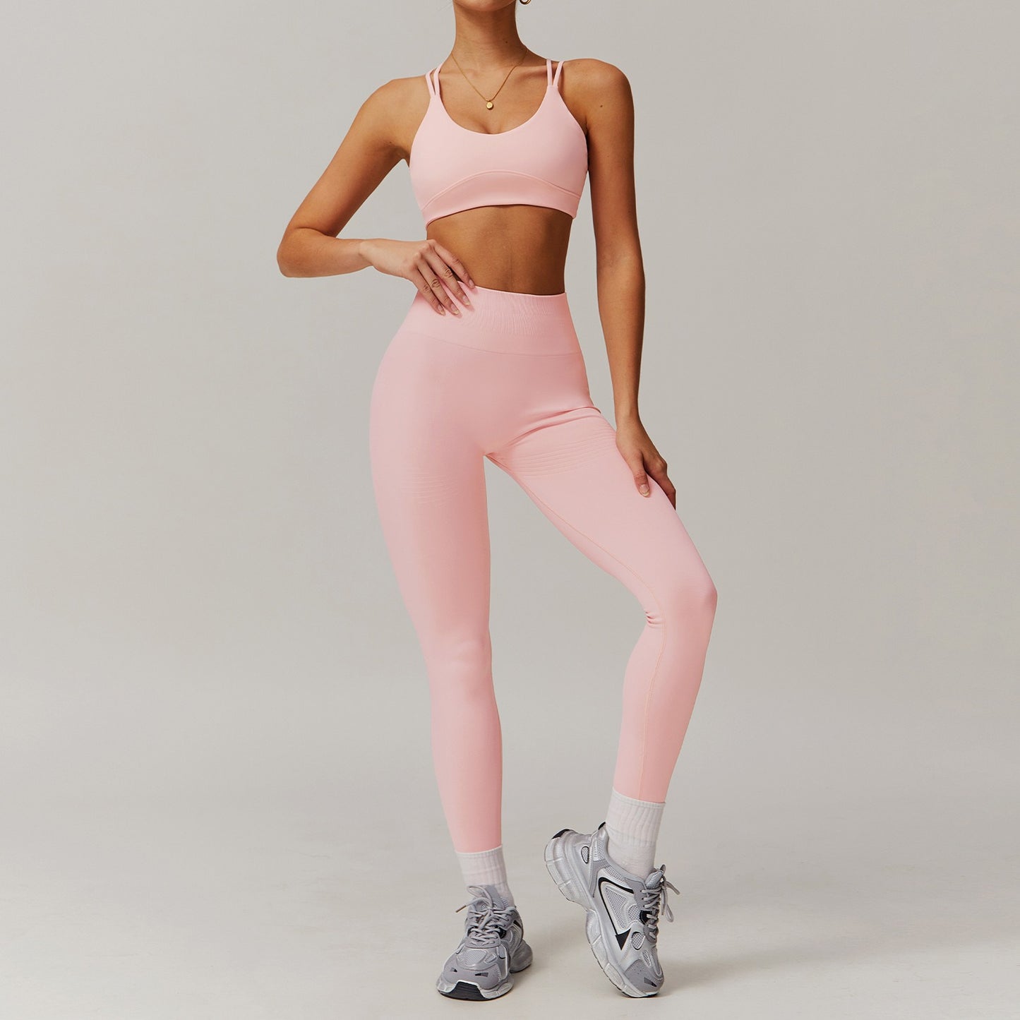 Quick-Dry Women's Cross-Back Yoga Workout Set