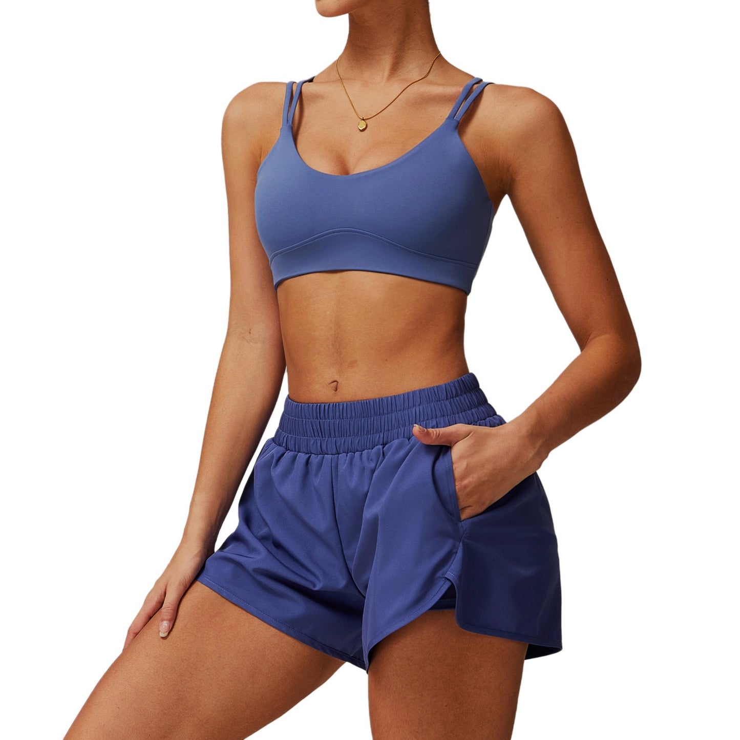 Quick-Dry Women's Cross-Back Yoga Workout Set