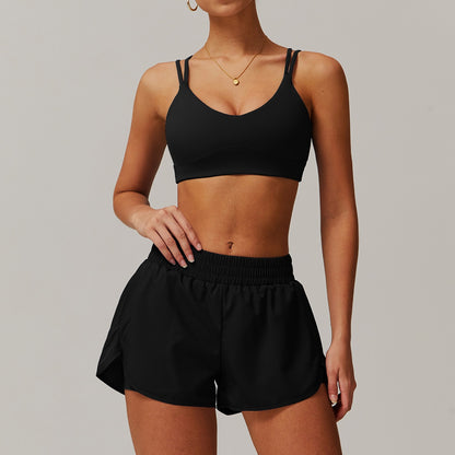 Quick-Dry Women's Cross-Back Yoga Workout Set
