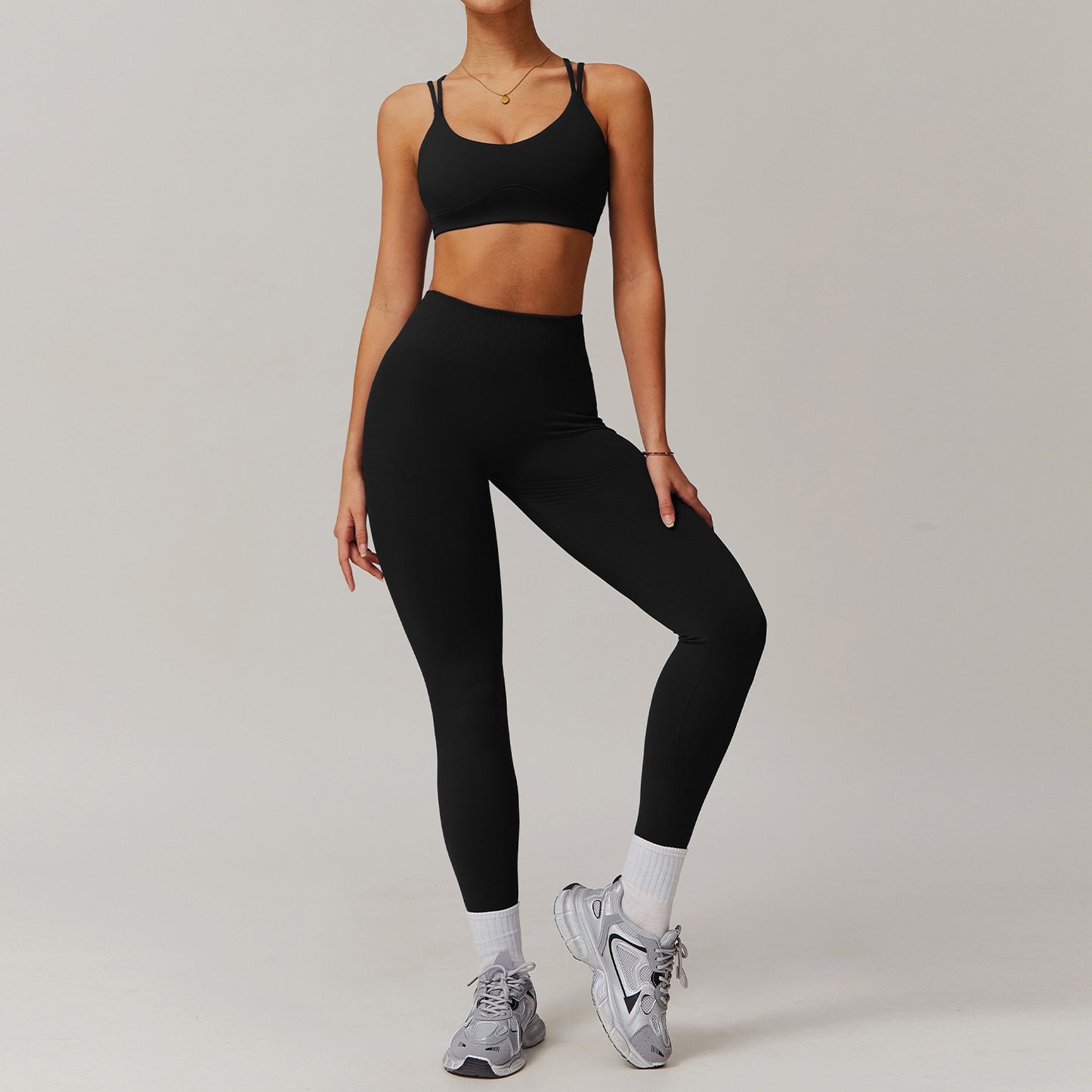 Quick-Dry Women's Cross-Back Yoga Workout Set