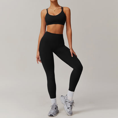 Quick-Dry Women's Cross-Back Yoga Workout Set