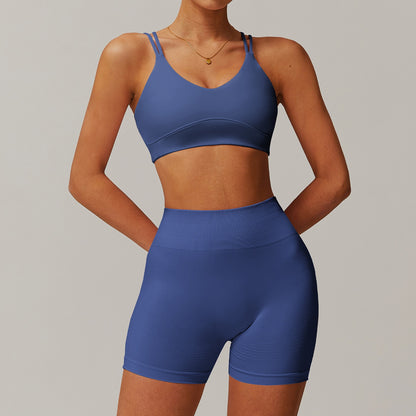 Quick-Dry Women's Cross-Back Yoga Workout Set