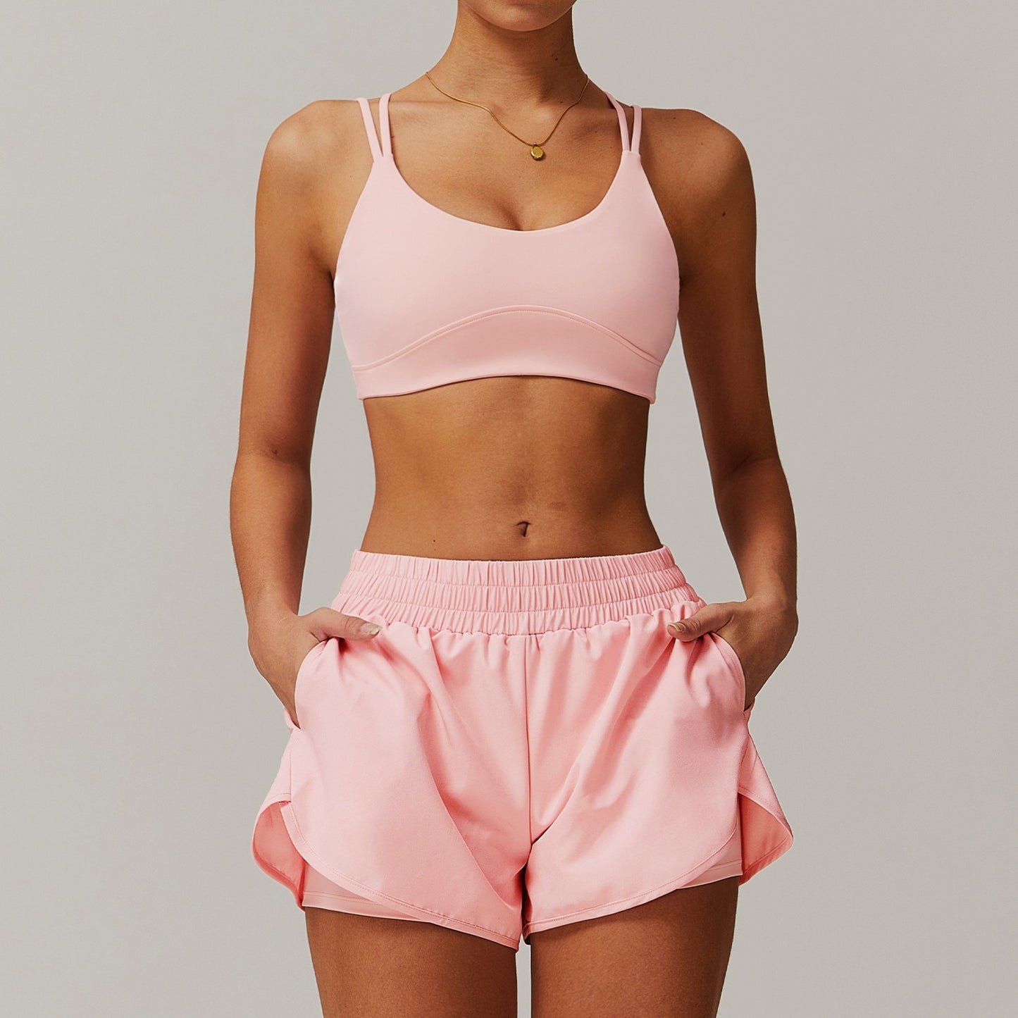 Quick-Dry Women's Cross-Back Yoga Workout Set