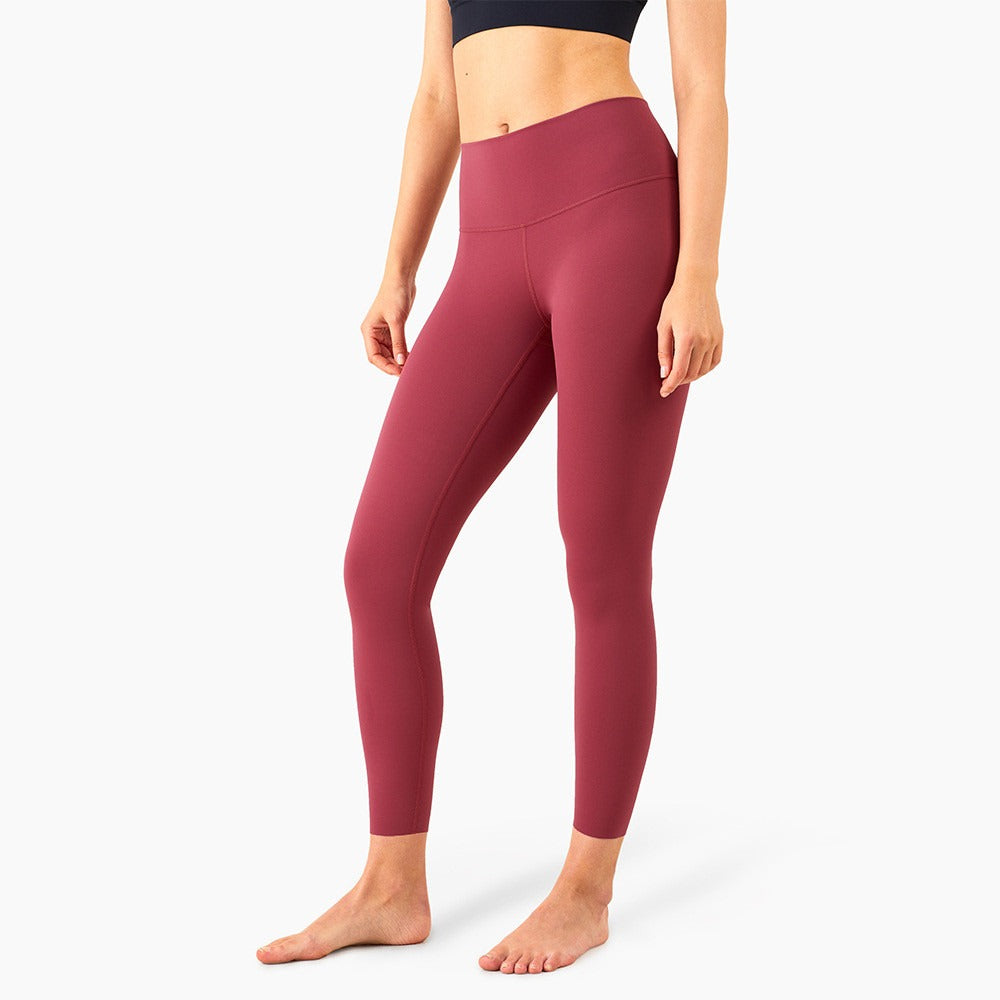 Women's High-Waist Peach Hip Pocket Fitness Leggings
